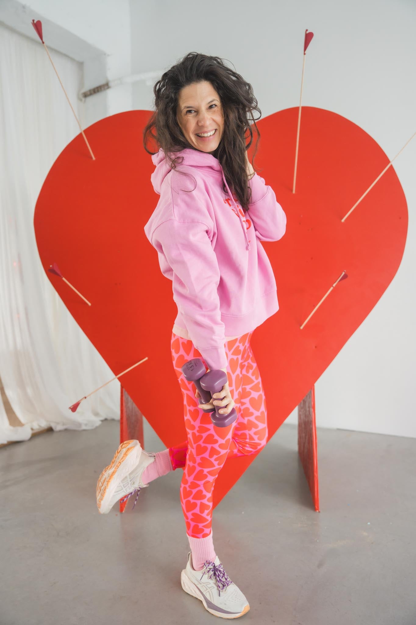 Спортен клин с принт на сърца