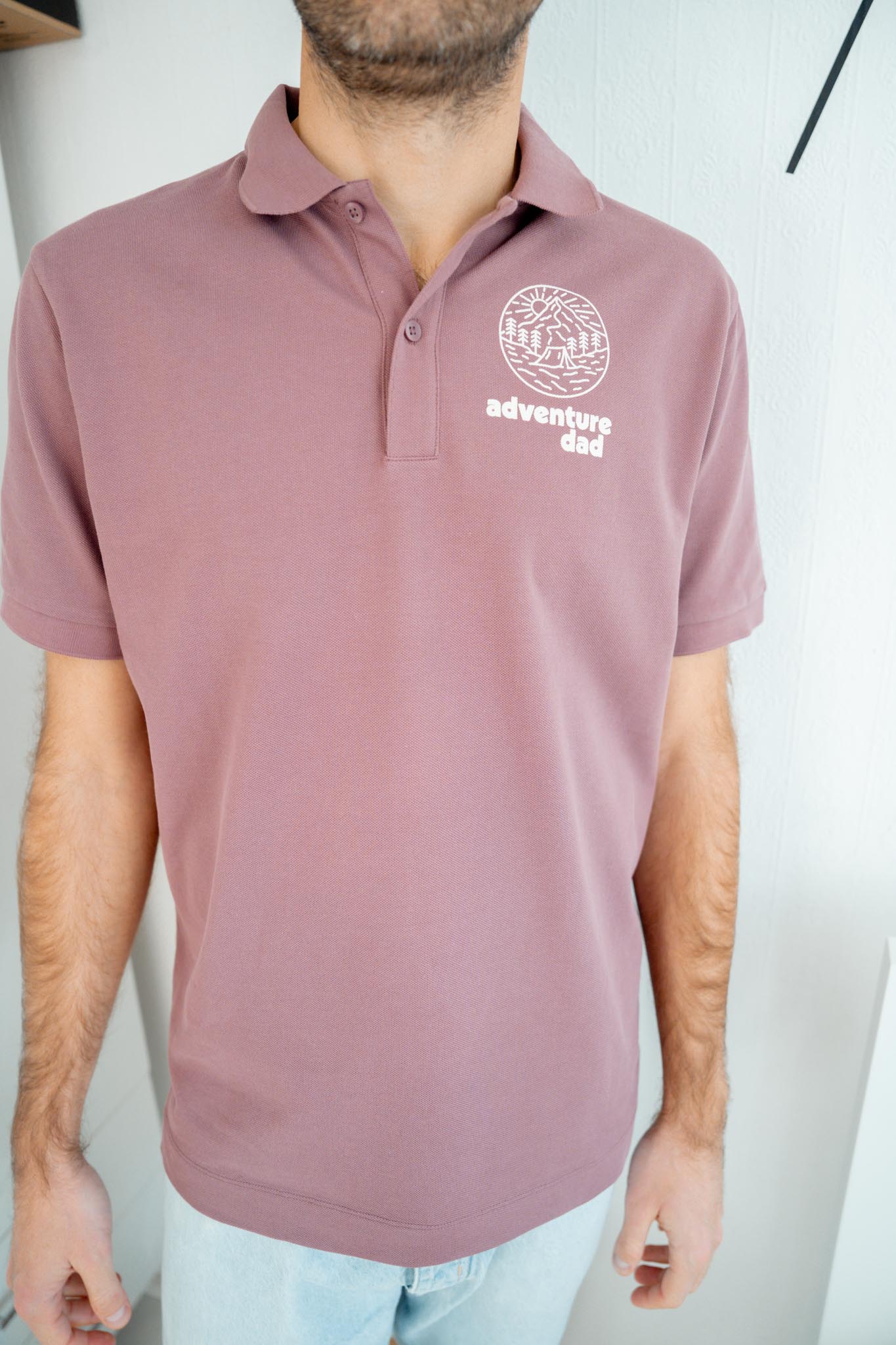 Мъжката поло тениска с яка ADVENTURE DAD