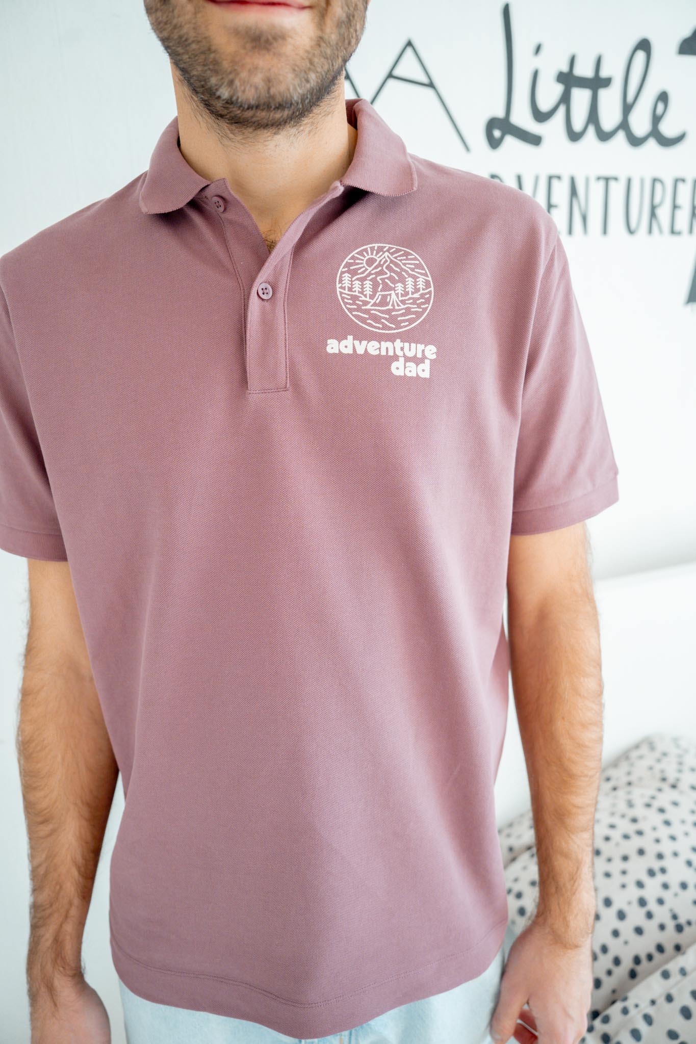 Мъжката поло тениска с яка ADVENTURE DAD