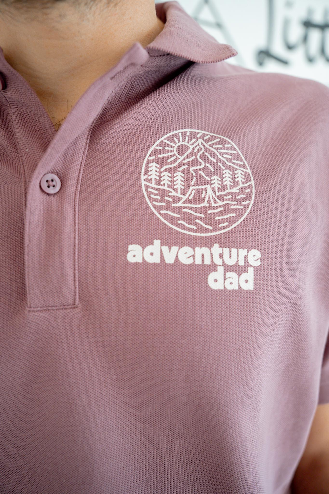 Мъжката поло тениска с яка ADVENTURE DAD