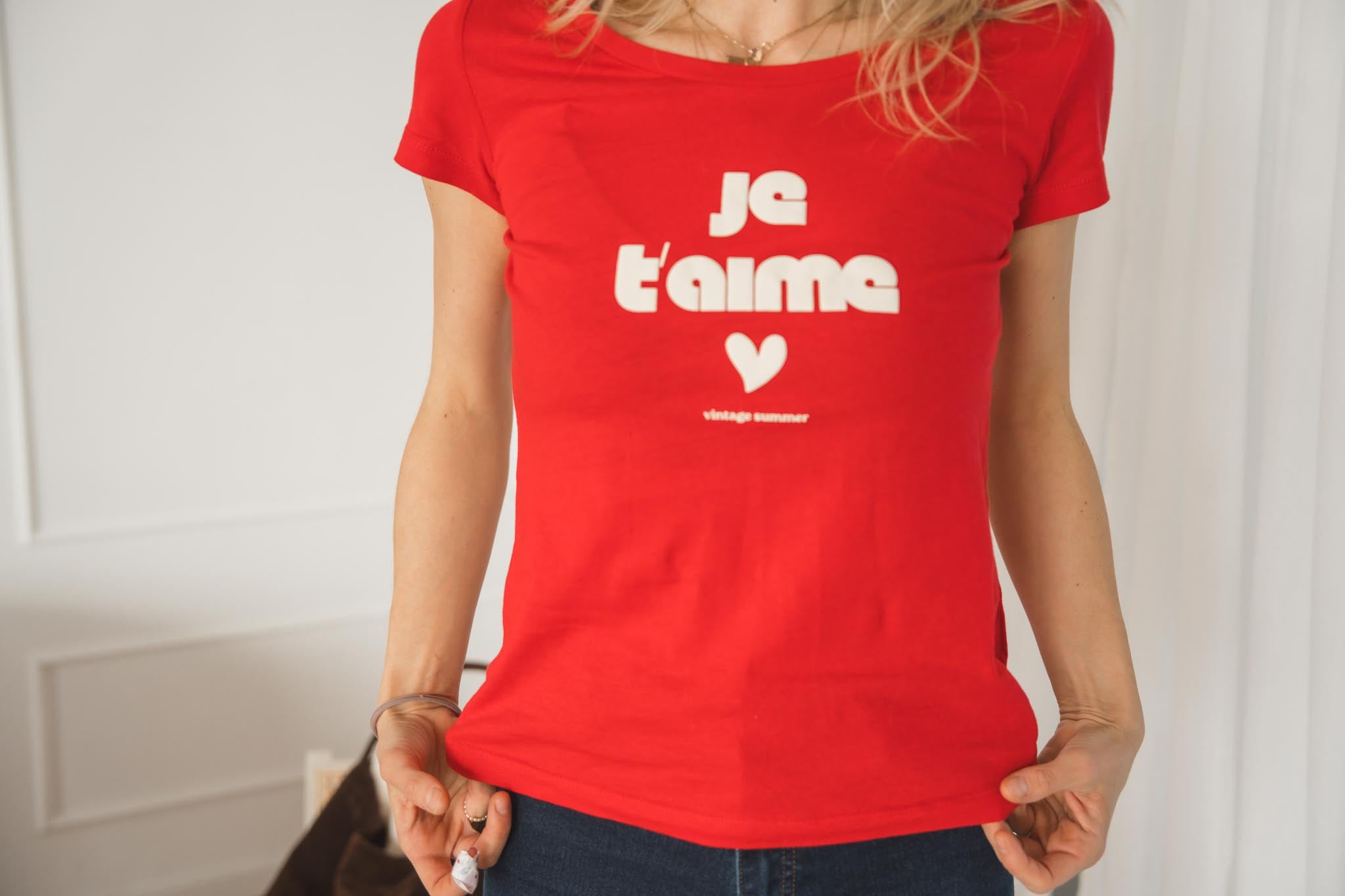 Червена тениска JE T'AIME