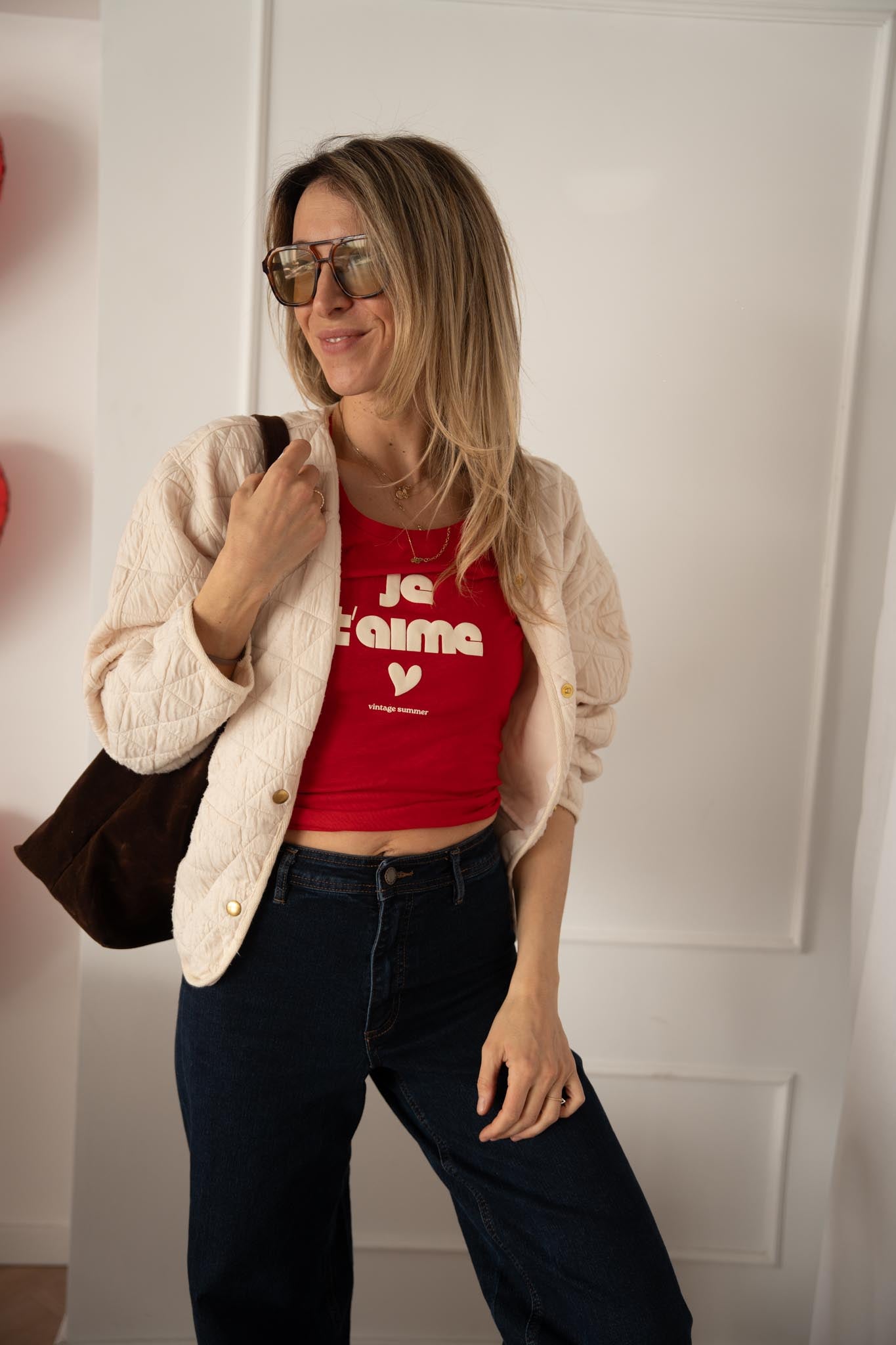 Червена тениска JE T'AIME