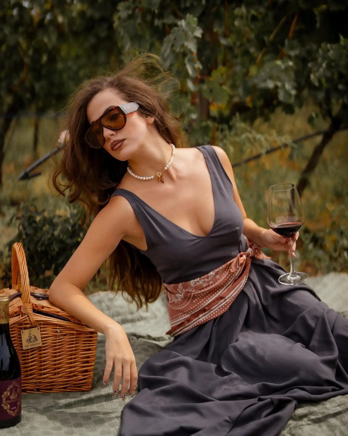 Дълга сива рокля Olivia Gray