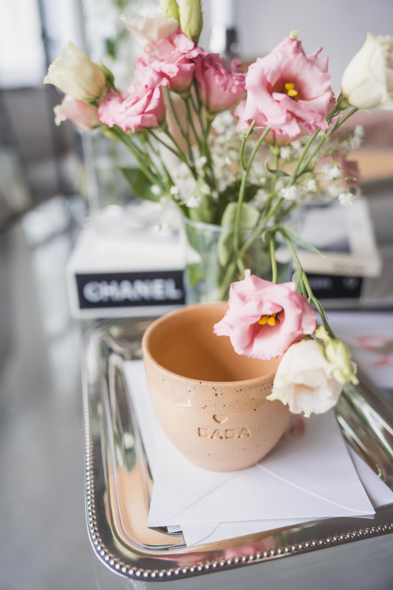 Ръчно изработена керамична чаша БАБА