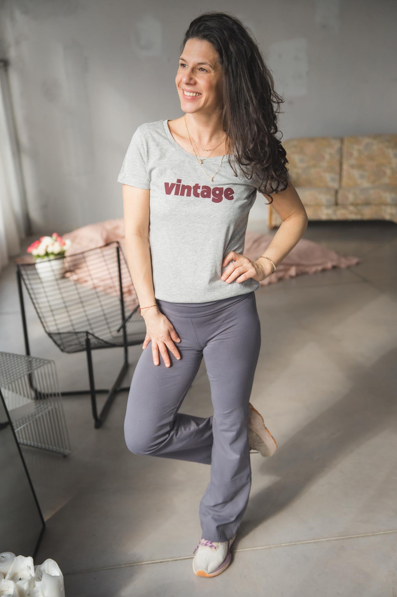 Сива тениска VINTAGE