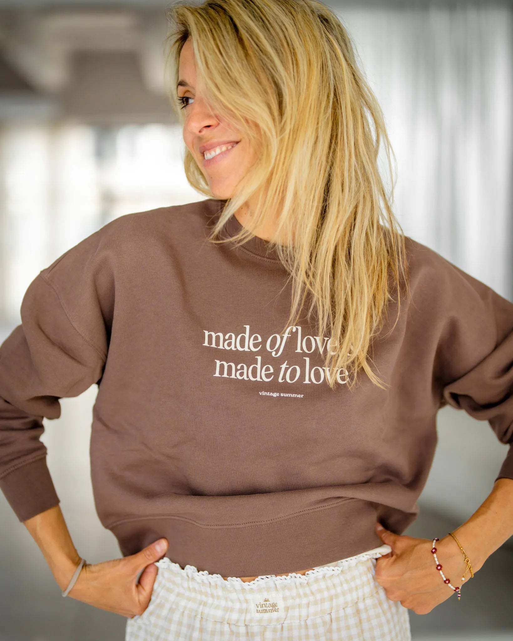 Кафява Блуза Made of Love & Made to Love
