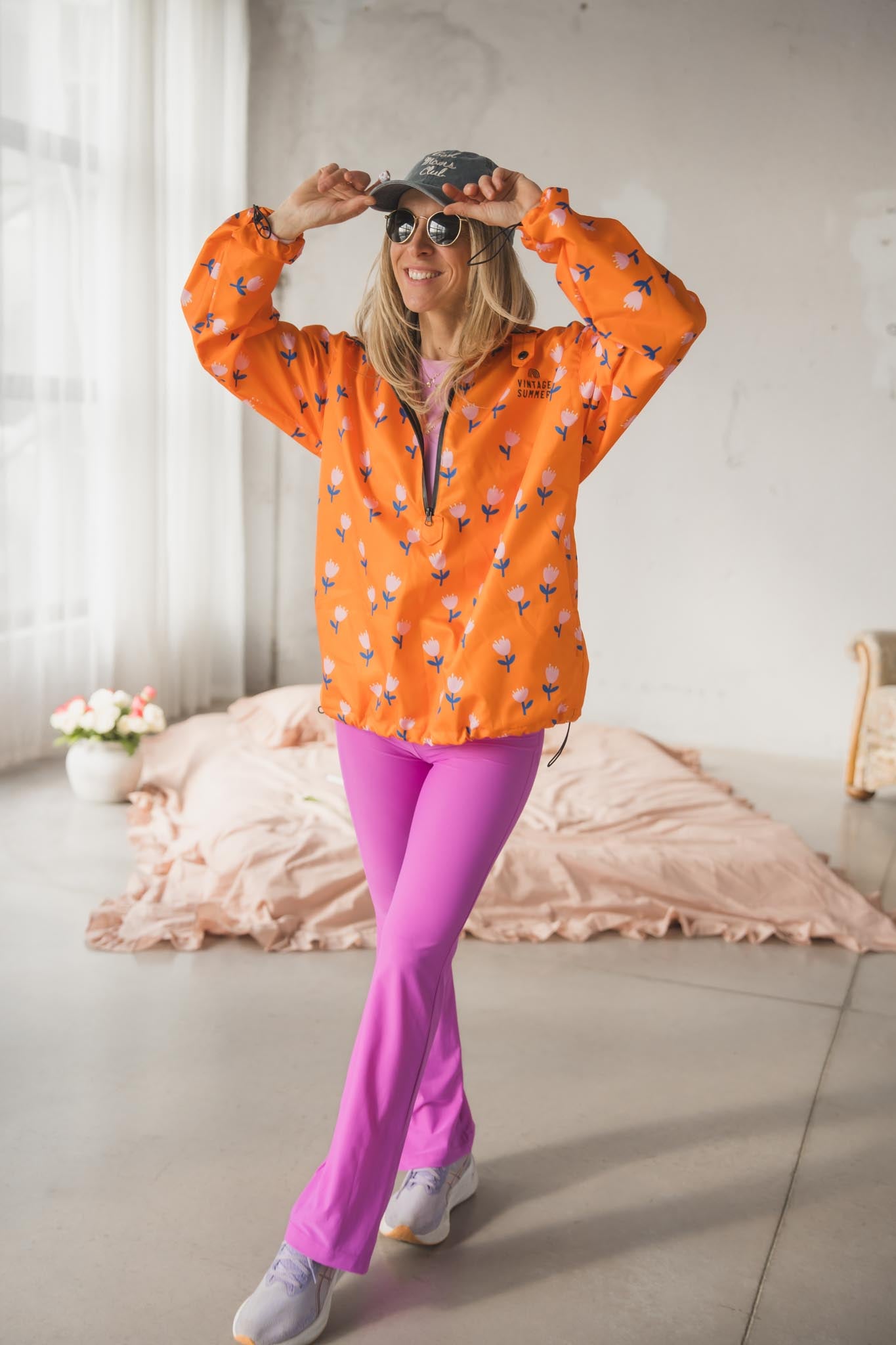 Оранжево яке “Tulip Bloom” с качулка