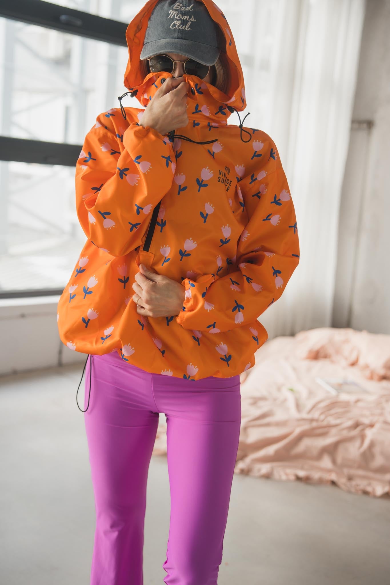 Оранжево яке “Tulip Bloom” с качулка