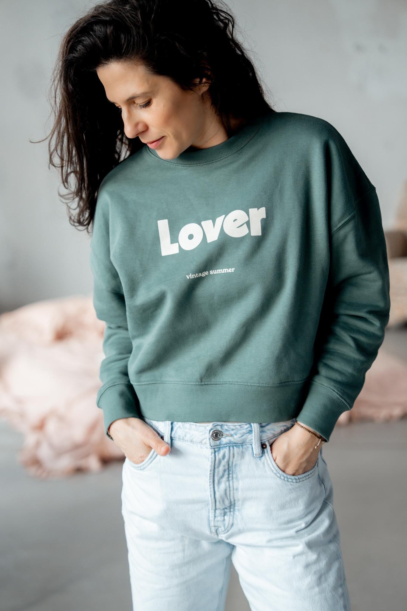 Зелена блуза LOVER