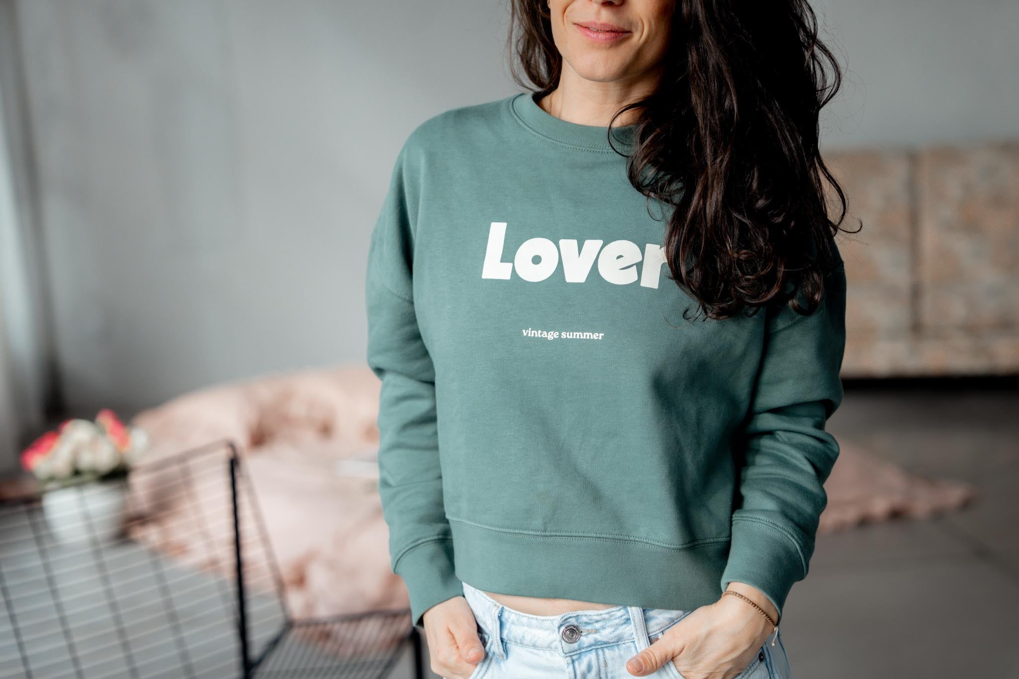 Зелена блуза LOVER