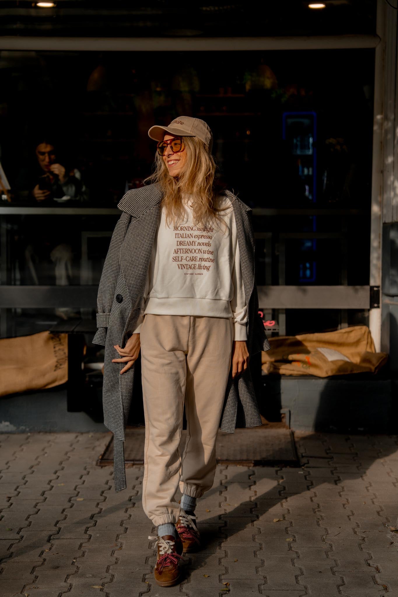 Бежов панталон SELF CARE с  крачол с ластик